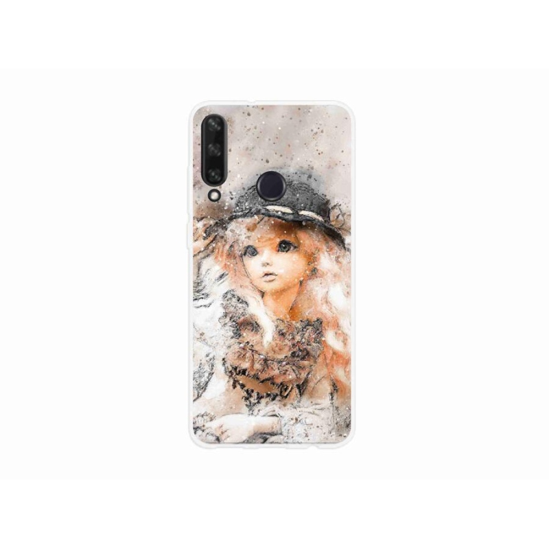Gél borító mmCase a mobil Huawei Y6p - lány kalapban