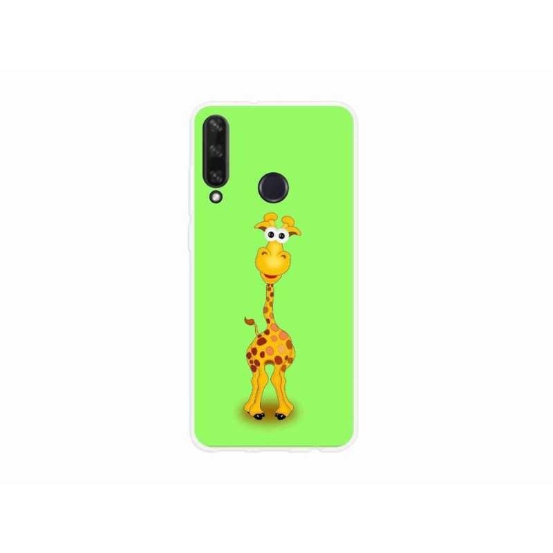 Gél borítás mmCase mobil Huawei Y6p - rajzfilm zsiráfhoz