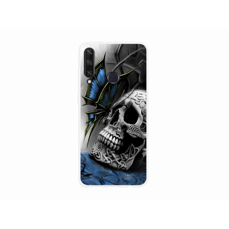 Gél borító mmCase mobil Huawei Y6p - pillangó és koponya