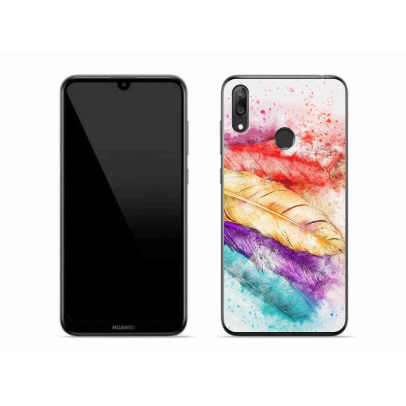 Gél borítás mmCase a mobil Huawei Y7 (2019) - színes toll