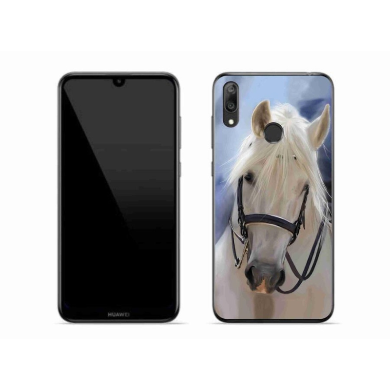 Gél borítás mmCase a Huawei Y7 (2019) - fehér lóhoz
