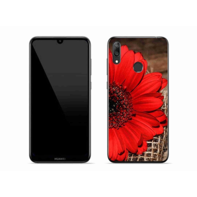 Gél borítás mmCase a Huawei Y7 (2019) számára - gerbera