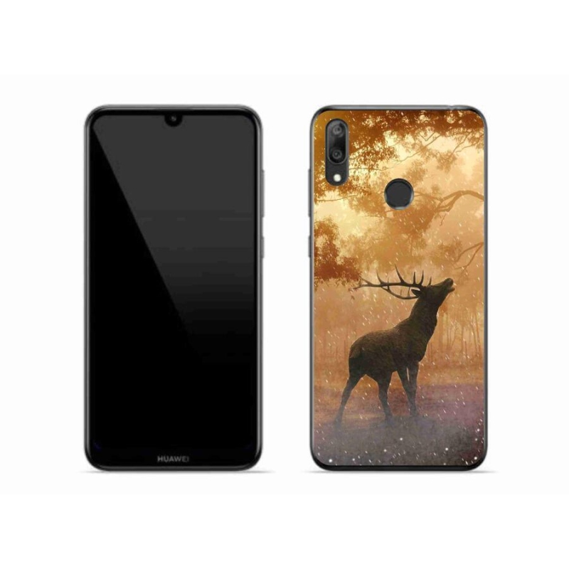 Gél borítás mmCase a Huawei Y7 (2019) számára - szarvas a vadászaton