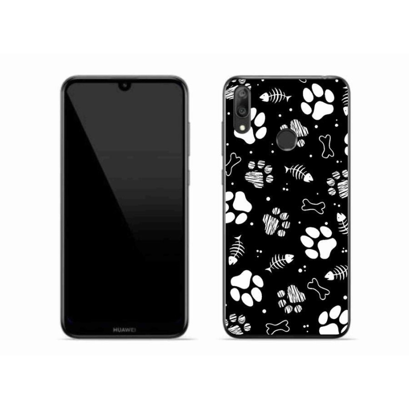 Gél borítás mmCase a Huawei Y7 (2019) - kutyamancsok számára