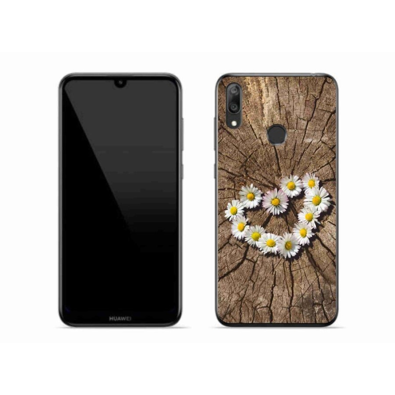 Gél borító mmCase a mobil Huawei Y7 (2019) - szív a százszorszépek szívéhez