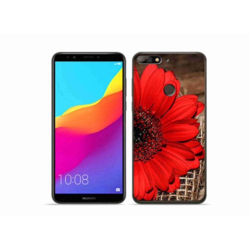 Gél borítás mmCase a Huawei Y7 Prime (2018) számára - gerbera