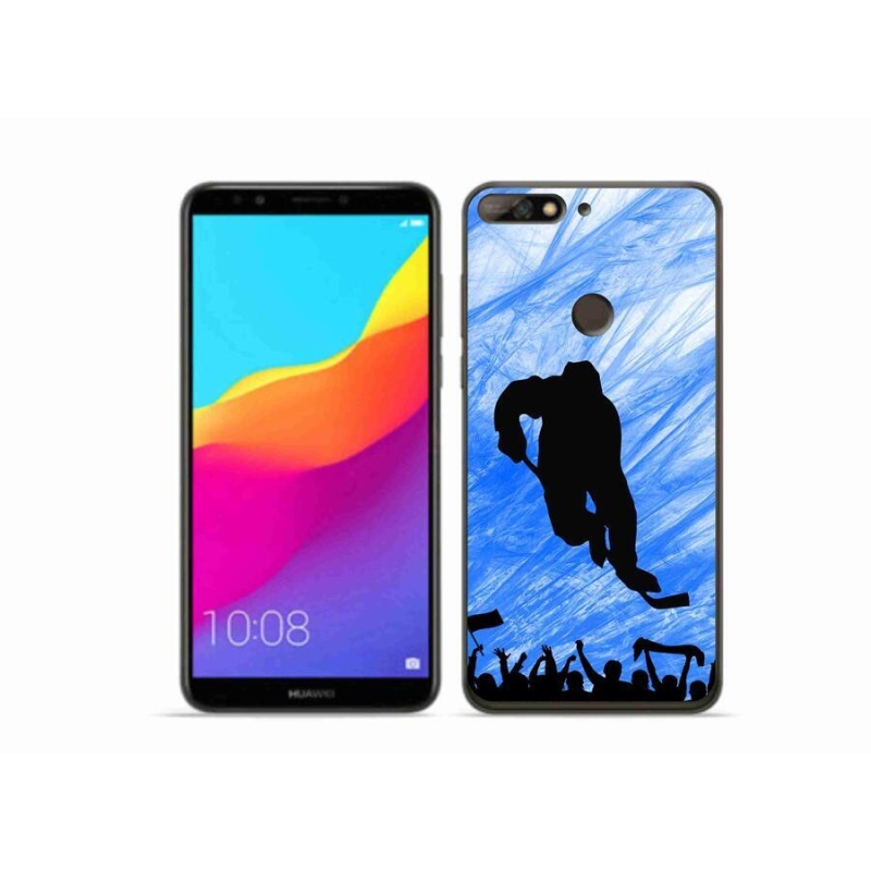 Gél borítás mmCase a mobil Huawei Y7 Prime (2018) - hokijátékos számára