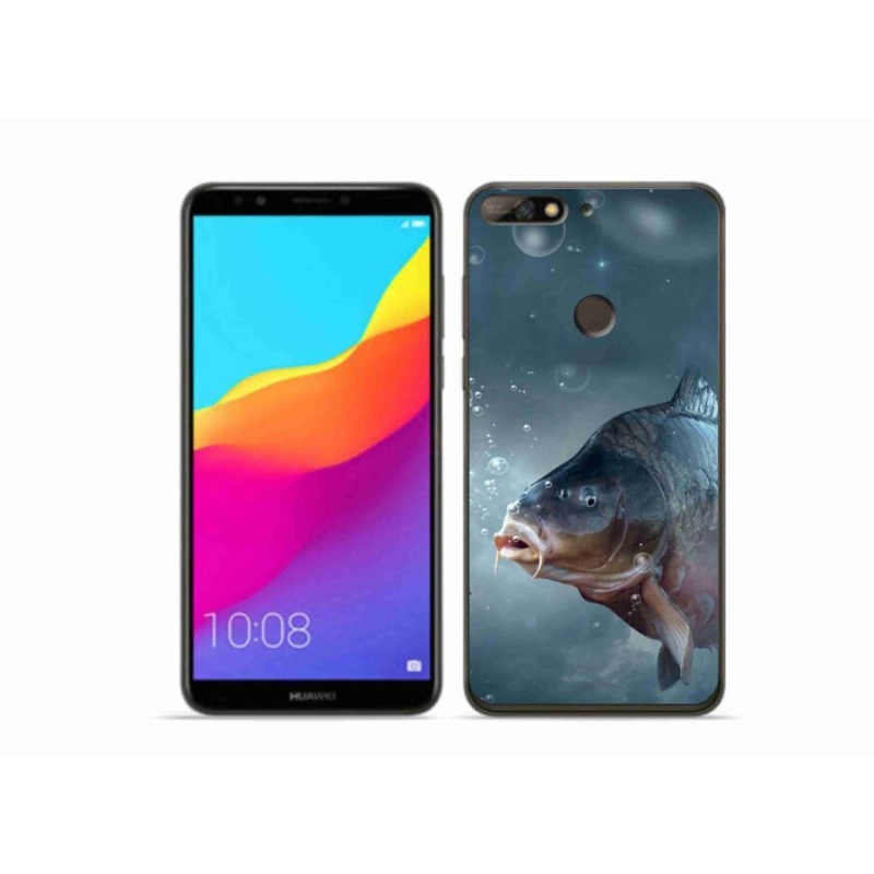 Gél borítás mmCase a Huawei Y7 Prime (2018) - ponty és buborékok számára