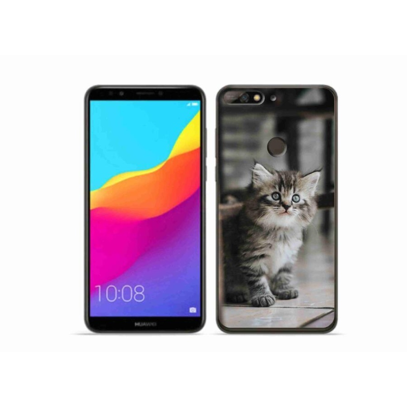 Gél borítás mmCase a Huawei Y7 Prime (2018) számára - cica