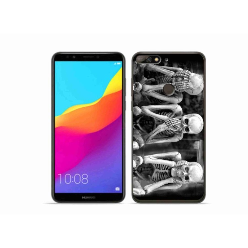 Gél borítás mmCase a Huawei Y7 Prime (2018) - csontvázakhoz