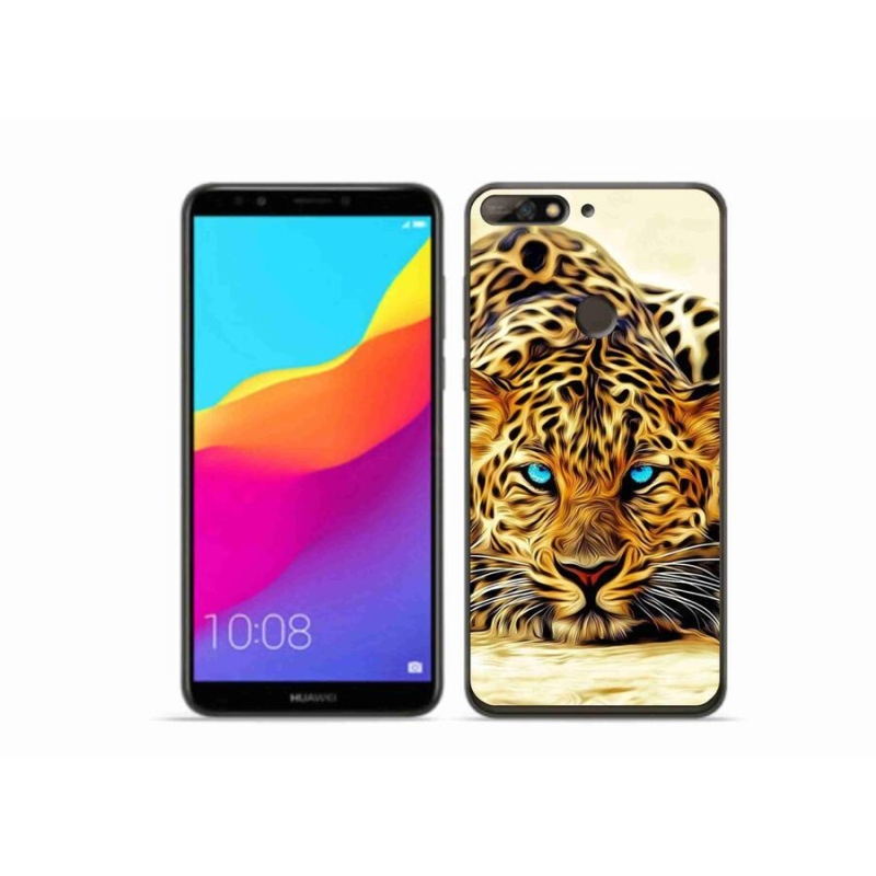 Gél borító mmCase a mobil Huawei Y7 Prime (2018) - rajzfilm tigrishez