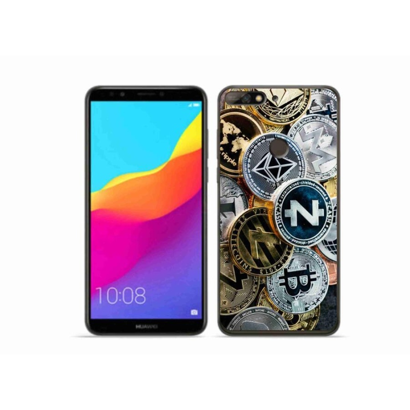 Gél borítás mmCase a Huawei Y7 Prime (2018) számára - kriptovaluták