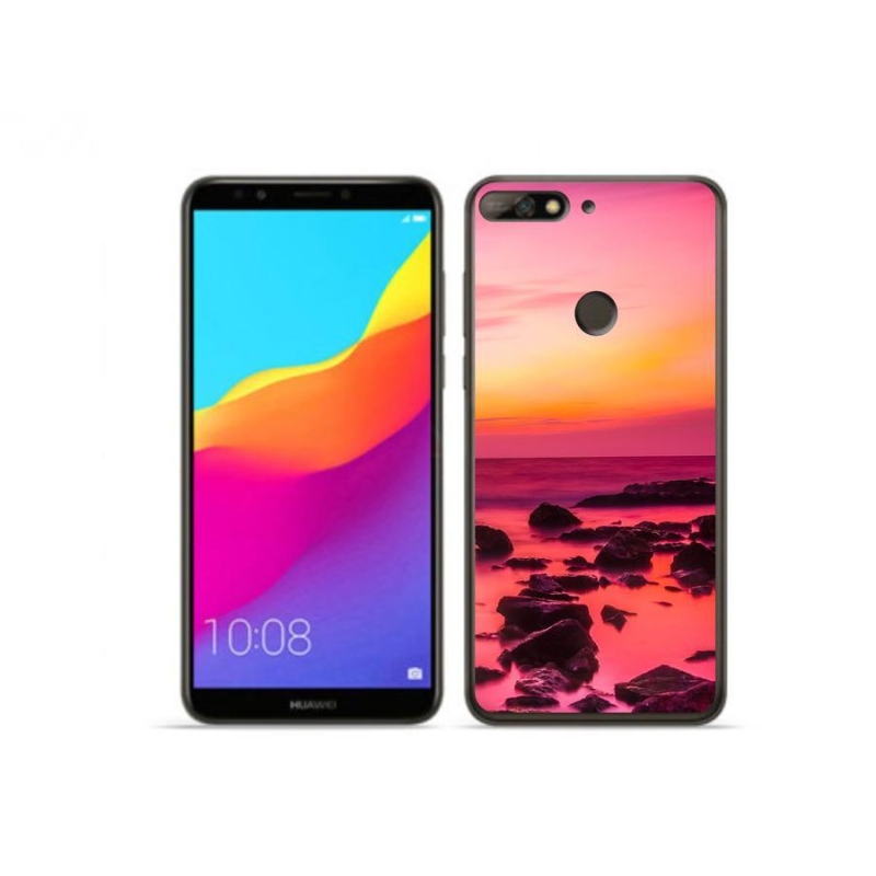 Gél borító mmCase a Huawei Y7 Prime (2018) - tenger és ragyogás számára