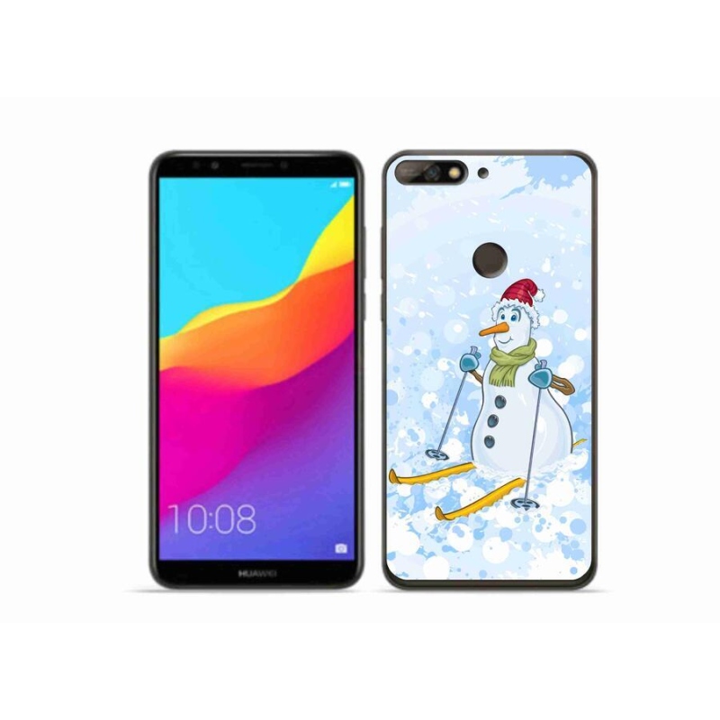 Gél borítás mmCase a Huawei Y7 Prime (2018) - hóemberhez