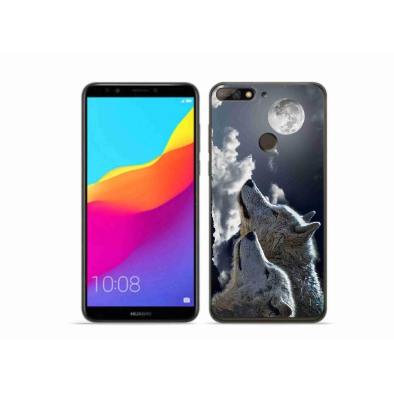 Gél borítás mmCase a Huawei Y7 Prime (2018) - farkasok számára