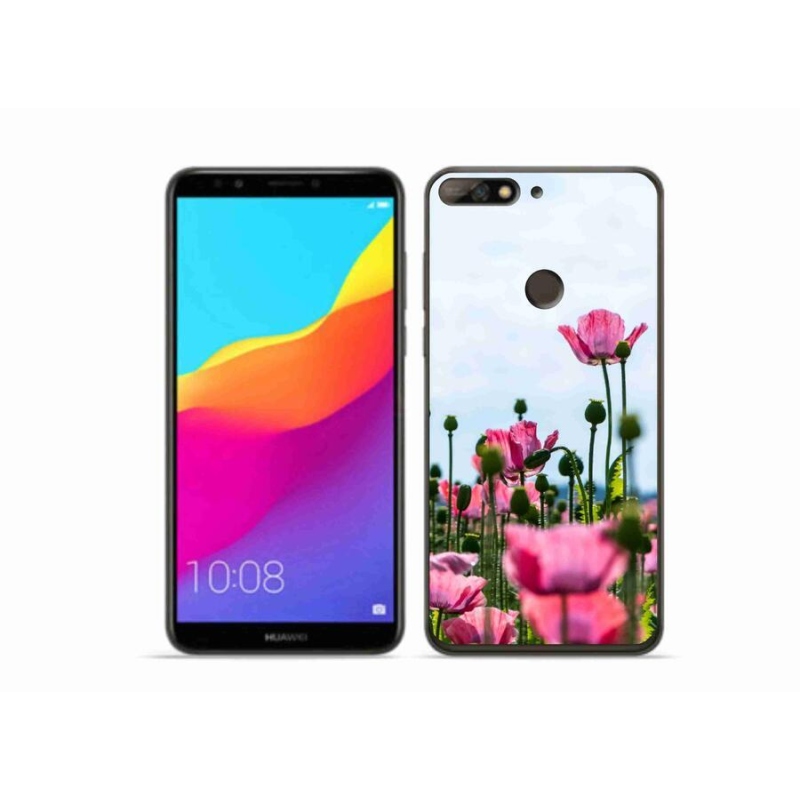 Zselés borítás mmCase a Huawei Y7 Prime (2018) számára - mákos színű
