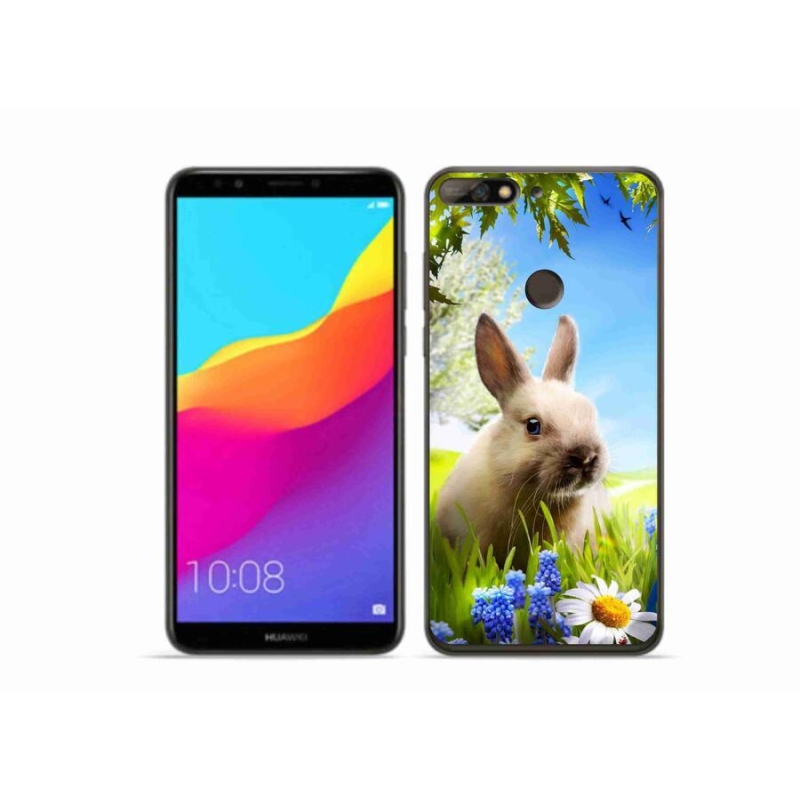 Zselés borítás mmCase a Huawei Y7 Prime (2018) - nyuszi számára
