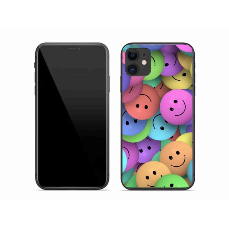 Zselés borítás mmCase iPhone 11 készülékhez - színes smiley-k