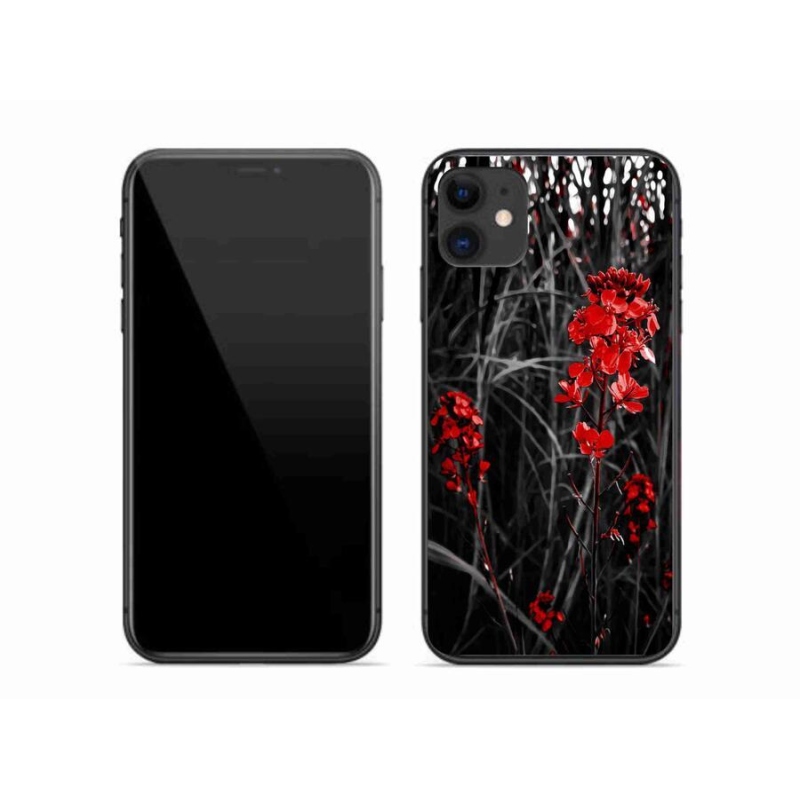 Gél borítás mmCase iPhone 11 készülékhez - piros növény