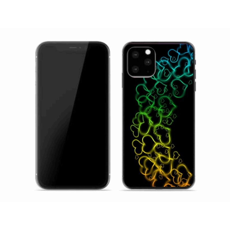 Zselés borítás mmCase iPhone 11 Pro készülékhez - színes szívek