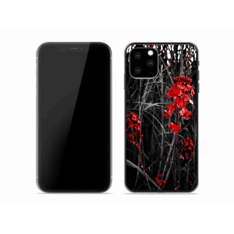 Gél borítás mmCase iPhone 11 Pro készülékhez - piros növény