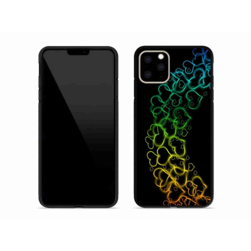Zselés borítás mmCase iPhone 11 Pro Max készülékhez - színes szívek