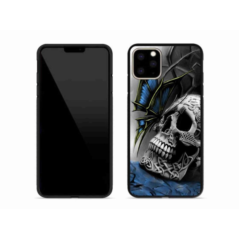 Zselés borítás mmCase iPhone 11 Pro Max készülékhez - pillangó és koponya