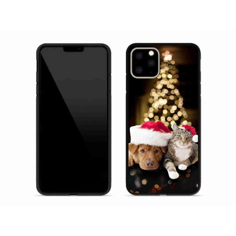 Gél borítás mmCase iPhone 11 Pro Max készülékhez - Karácsonyi kutya és macska