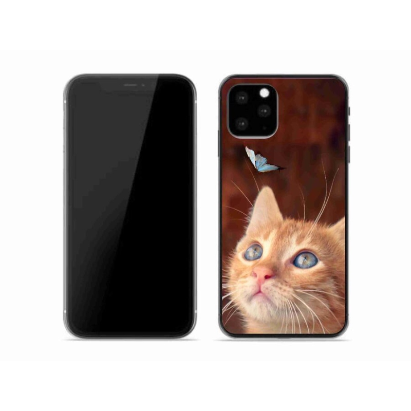 Zselés borítás mmCase iPhone 11 Pro készülékhez - pillangó és cica