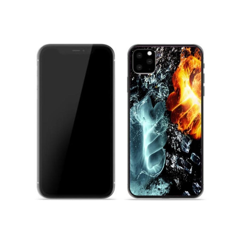 Zselés borítás mmCase iPhone 11 Pro készülékhez - víz és tűz