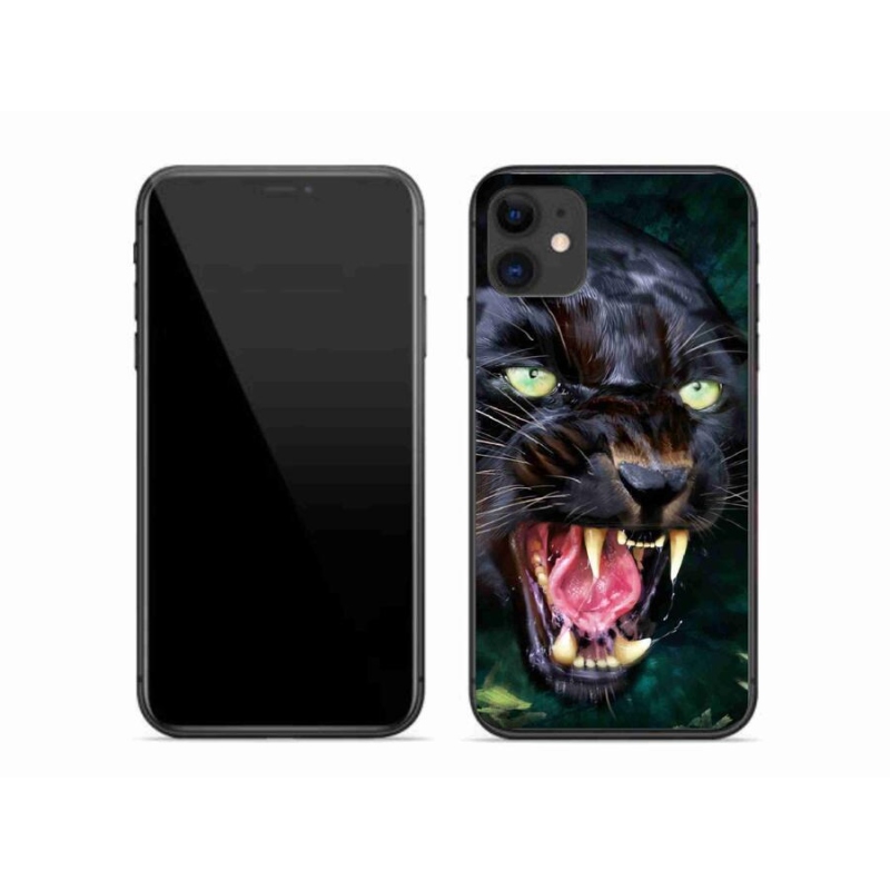 Gél borítás mmCase iPhone 11 készülékhez - dühös fekete párduc