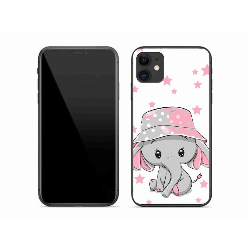 Gél borítás mmCase iPhone 11 készülékhez - rózsaszín elefánt