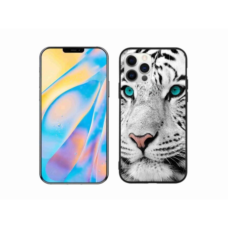 Gél borítás mmCase iPhone 12 készülékhez - fehér tigris