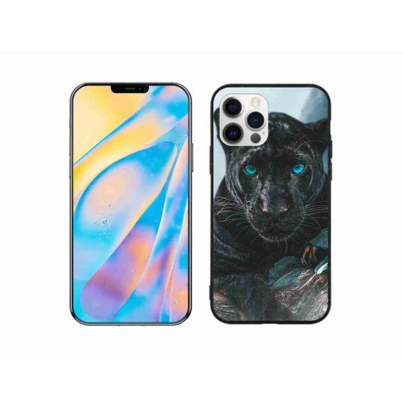 Zselés borítás mmCase iPhone 12 készülékhez - fekete párduc