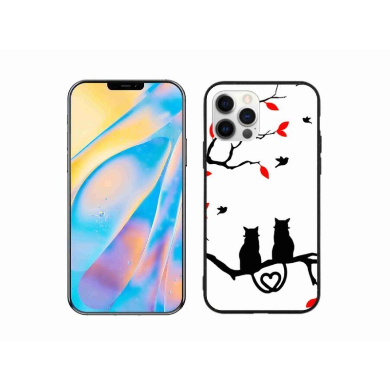 Gél borítás mmCase iPhone 12 készülékhez - macska szeretet