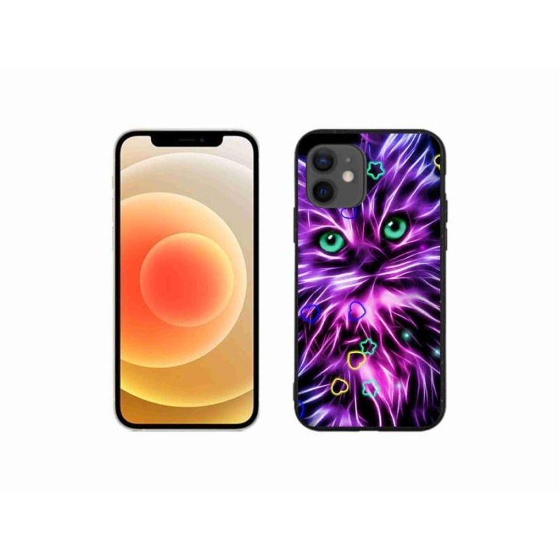 Zselés borítás mmCase iPhone 12 mini készülékhez - absztrakt macska