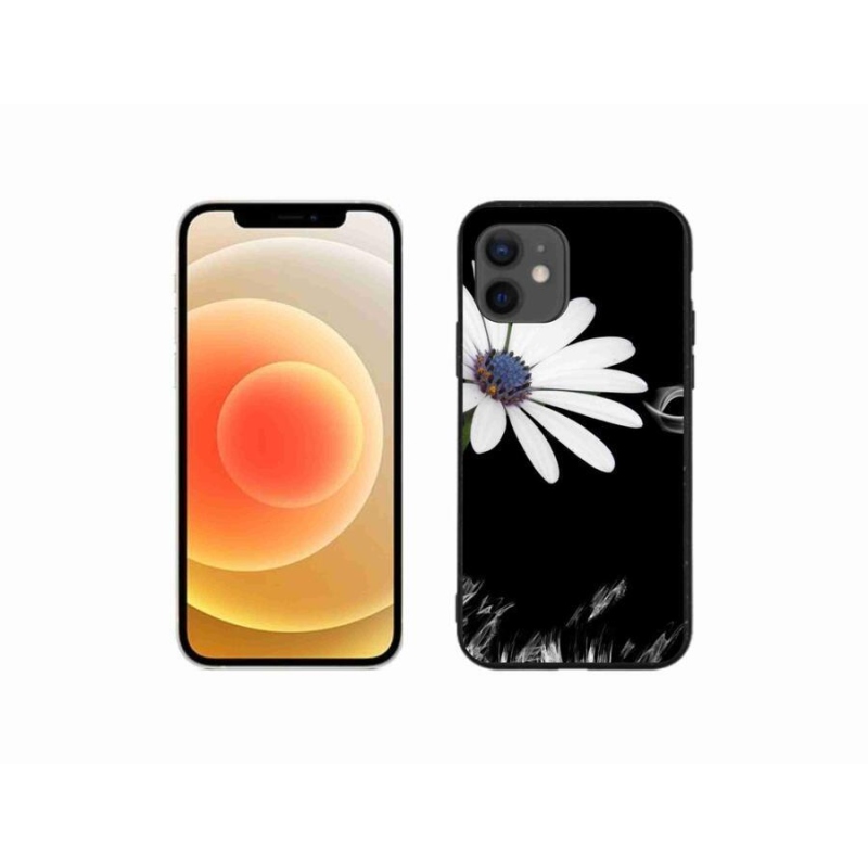 Gél borítás mmCase iPhone 12 mini készülékhez - fehér virág
