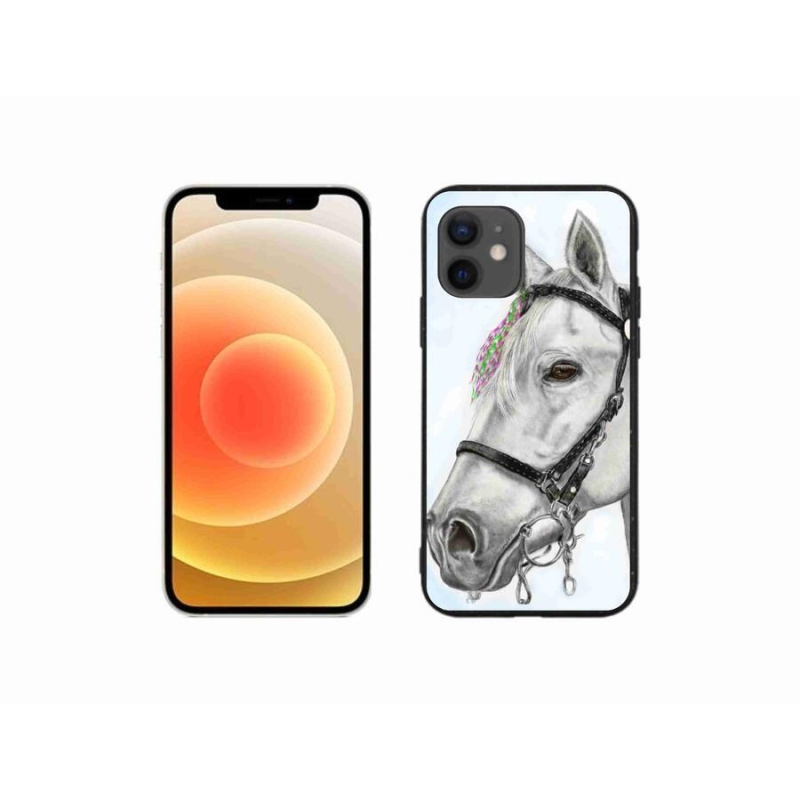 Zselés borítás mmCase iPhone 12 mini készülékhez - fehér ló 1