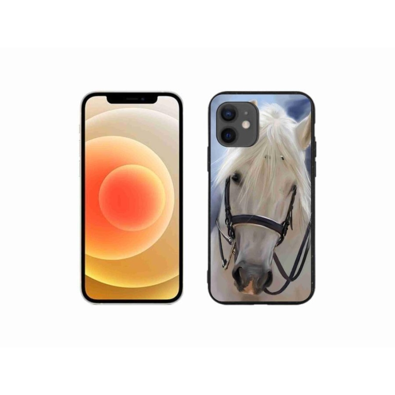 Zselés borítás mmCase iPhone 12 mini készülékhez - fehér ló