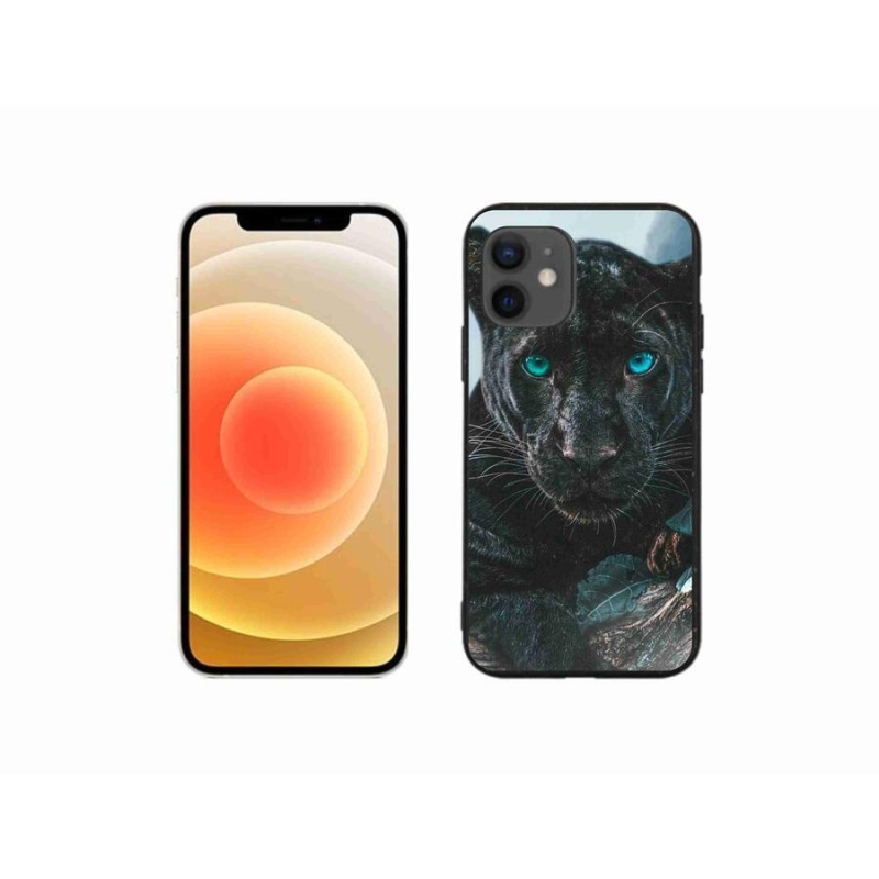 Gél borítás mmCase iPhone 12 mini készülékhez - fekete párduc