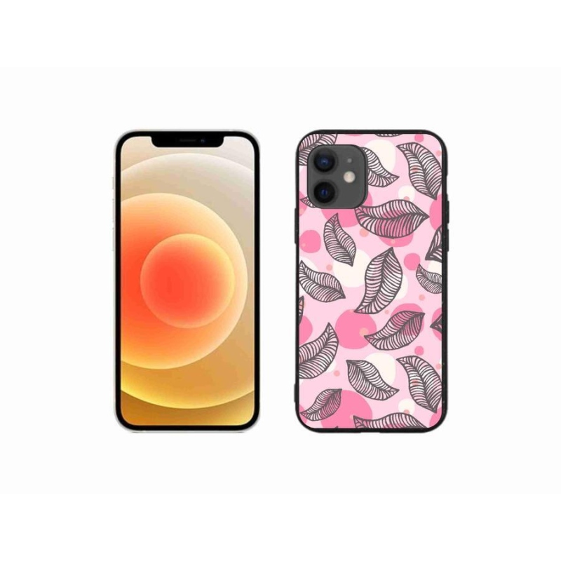 Gél borítás mmCase iPhone 12 mini készülékhez - rajzfilmes hulló levelek