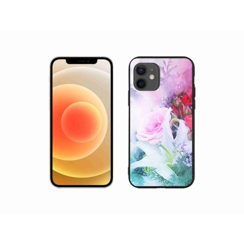 Zselés borítás mmCase iPhone 12 mini készülékhez - virágok 4