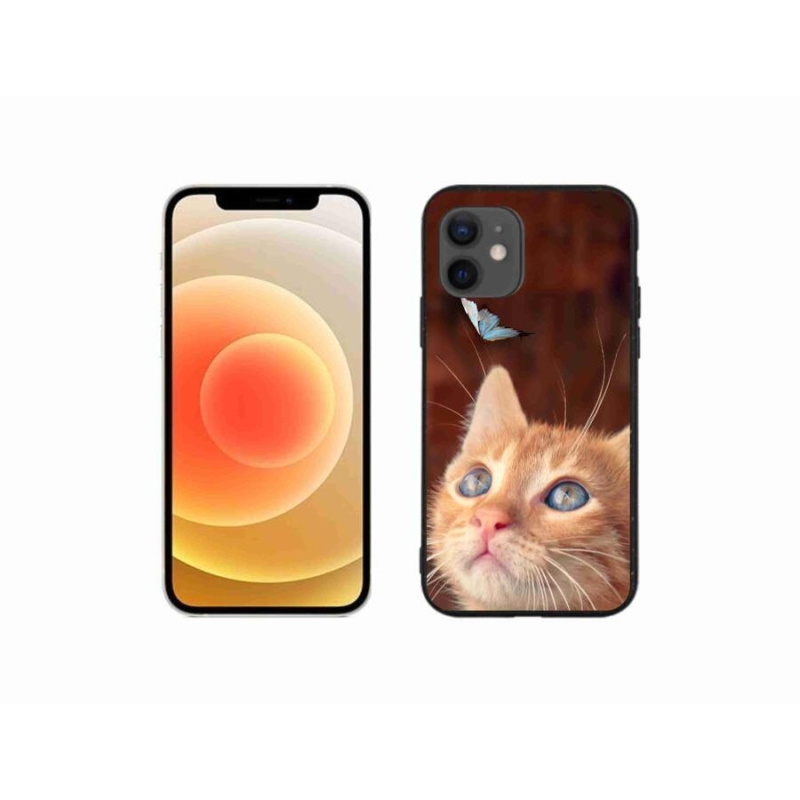 Zselés borítás mmCase iPhone 12 mini készülékhez - pillangó és cica