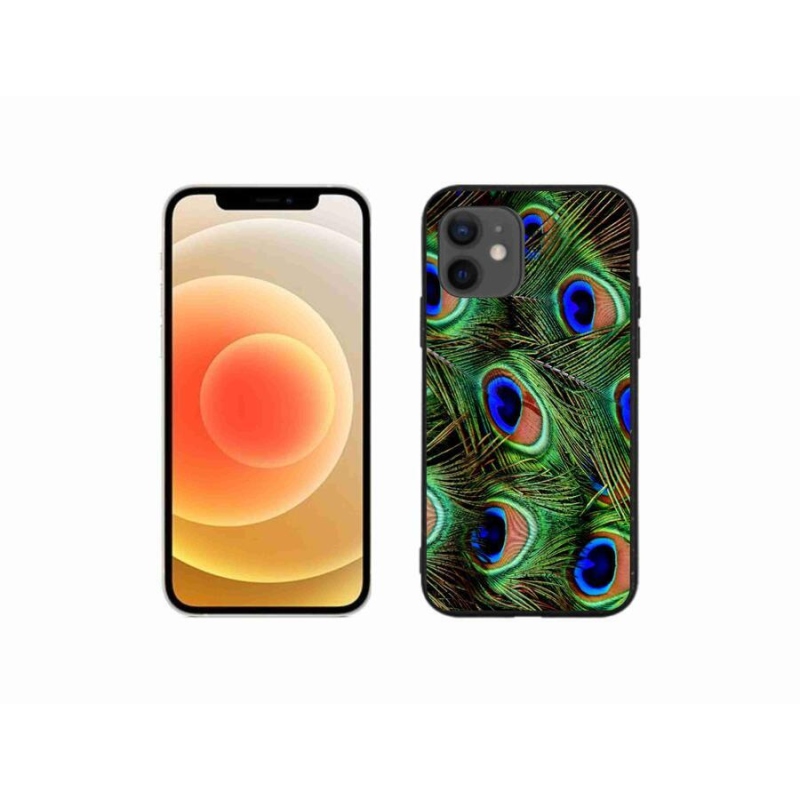 Zselés borítás mmCase iPhone 12 mini készülékhez - pávatoll