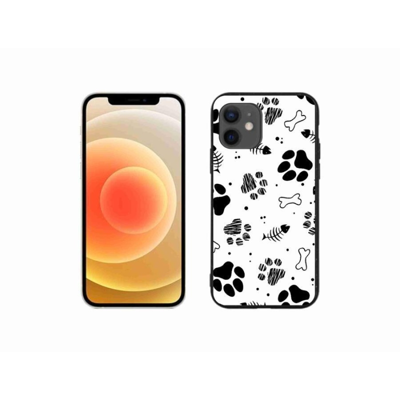 Gél borítás mmCase iPhone 12 mini készülékhez - kutyamancsok 1
