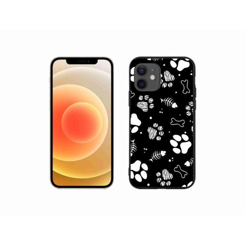 Gél borítás mmCase iPhone 12 mini készülékhez - kutyamancsok