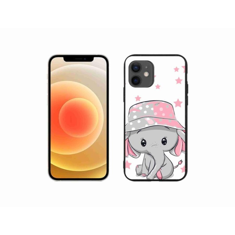 Gél borítás mmCase iPhone 12 mini készülékhez - rózsaszín elefánt
