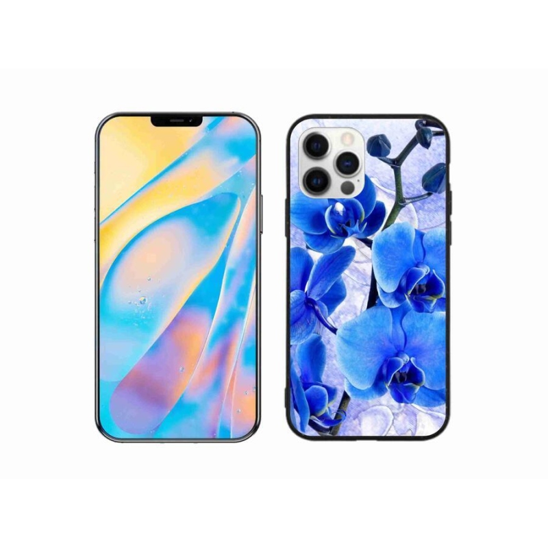 Zselés borítás mmCase iPhone 12 készülékhez - kék virágok
