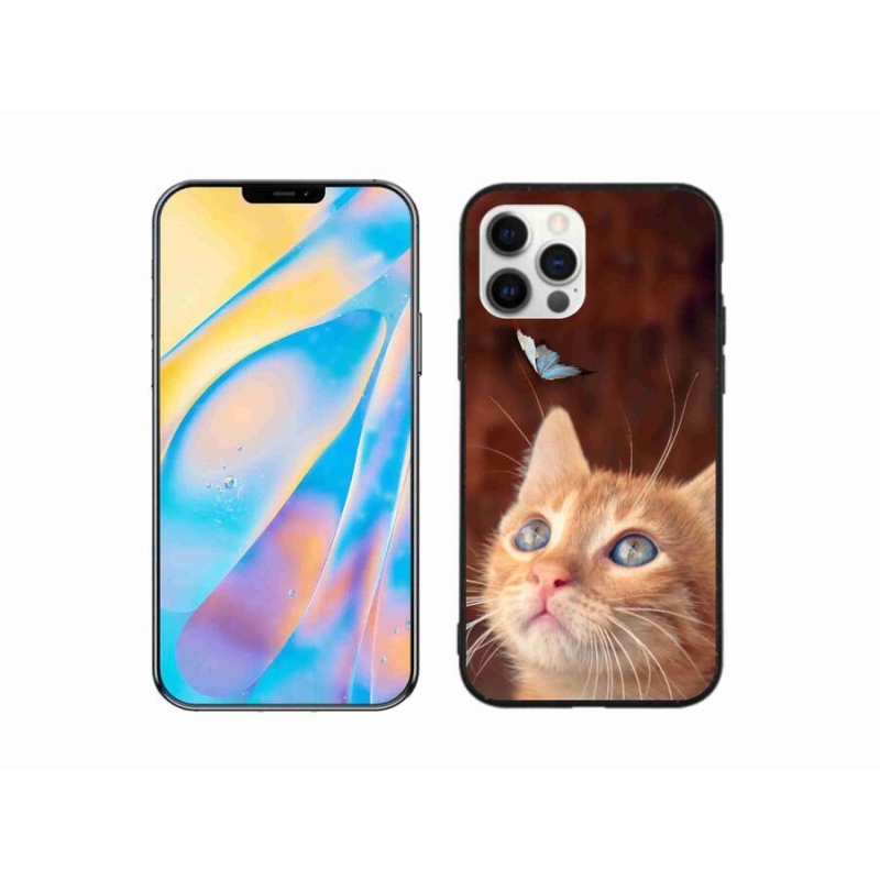 Gél borítás mmCase iPhone 12 készülékhez - pillangó és cica