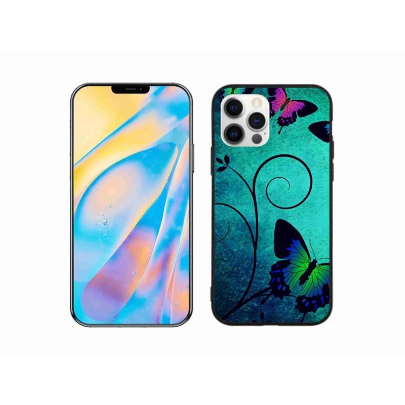Zselés borítás mmCase iPhone 12 Pro készülékhez - színes pillangók